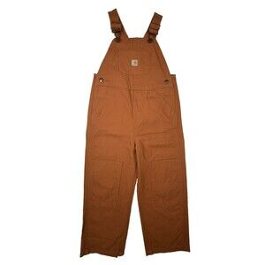 Carhartt 4T Brown Duck Canvas Bib Overalls Double Knee Workwear Farm OX8609-B